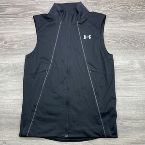 Under Armour Vest Mens Small Black ColdGear Reactor Storm Lightweight Running